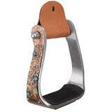 New! Showman Canyon Bloom Aluminum Stirrups - Country Scene Saddlery and Pet Supplies