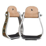 New! Showman Turquoise Aztec Aluminum Stirrups - Country Scene Saddlery and Pet Supplies