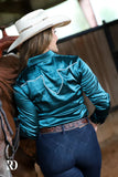 TEJAS TEAL SATIN PERFORMANCE RODEO SHIRT - Country Scene Saddlery and Pet Supplies