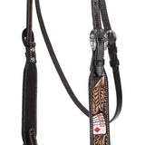 New! Showman Diamond Flush Browband Headstall - Country Scene Saddlery and Pet Supplies