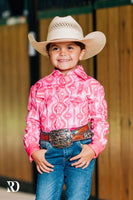 *YOUTH* DOLLY AZTEC PERFORMANCE RODEO SHIRT