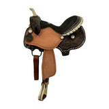 New! Double T Jackpot Barrel Style Saddle Set - 15 Inch