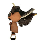 New! Double T Jackpot Barrel Style Saddle Set - 15 Inch