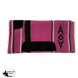 24 X Aztec Design Saddle Pad With Fleece Bottom Pink Western Pads