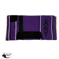 24 X Aztec Design Saddle Pad With Fleece Bottom Purple Western Pads