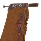 New! Showman Cedarwood Chinks - Country Scene Saddlery and Pet Supplies