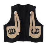 New! Showman Kid's Suede Chaps and Vest with Horsehoe Design - Country Scene Saddlery and Pet Supplies