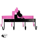 244281-3 4 Hook tack rack with barrel horse design. - Country Scene Saddlery and Pet Supplies