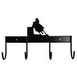 244281-3 4 Hook tack rack with barrel horse design. - Country Scene Saddlery and Pet Supplies