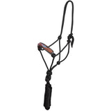 New! Showman Metallic Plume Cowboy Knot Halter with Lead - Country Scene Saddlery and Pet Supplies