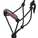 New! Showman Metallic Plume Cowboy Knot Halter with Lead - Country Scene Saddlery and Pet Supplies