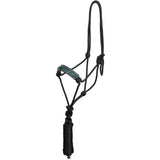 New! Showman Teal Wildflower Cowboy Knot Halter with Lead - Country Scene Saddlery and Pet Supplies