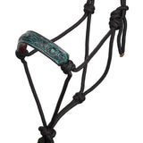 New! Showman Teal Wildflower Cowboy Knot Halter with Lead - Country Scene Saddlery and Pet Supplies