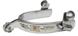 257760 Showman ® stainless steel spur with leaf overlay. - Country Scene Saddlery and Pet Supplies