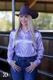 New! DUSTY LILAC SATIN PERFORMANCE RODEO SHIRT - Country Scene Saddlery and Pet Supplies