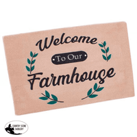 New! 27 X 18 Welcome To Our Farmhouse Floor Mat. Posted.*