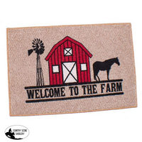 New! 27 X 18 Welcome To The Farm Floor Mat. Posted.*