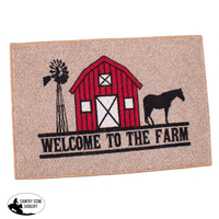 New! 27 X 18 Welcome To The Farm Floor Mat. Posted.*