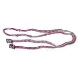 Showman braided nylon barrel reins with easy grip knots - Country Scene Saddlery and Pet Supplies