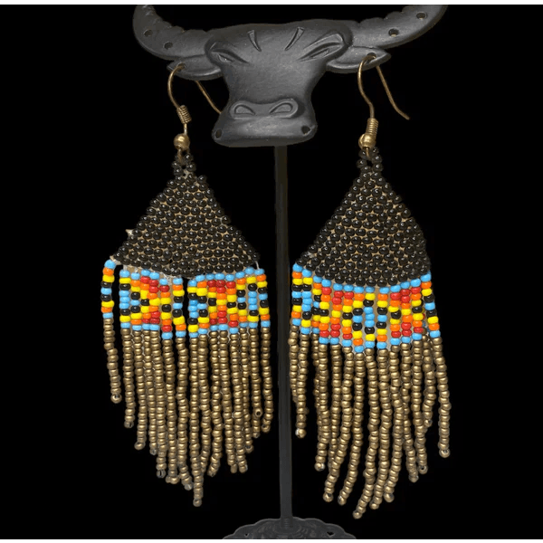 2770 - Beaded Tassel Earrings Necklace &