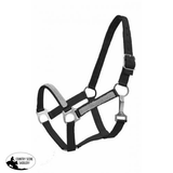 2Ply Medium/large Pony Size Nylon Halter With Crystal Noseband And Cheeks. / Black