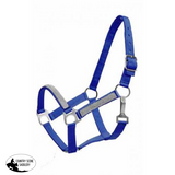 2Ply Medium/large Pony Size Nylon Halter With Crystal Noseband And Cheeks. / Navy Blue