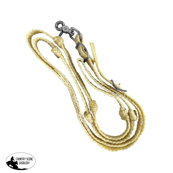 3/4 X 8 Waxed Nylon Knotted Competition Reins. Reins