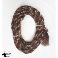 New! 3/8 Horsehair Mecate Black And Choc W/cream Accents