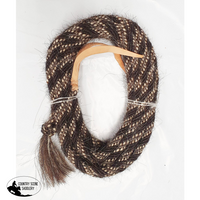 New! 3/8 Horsehair Mecate Black W/grey Cream & Choc Accents