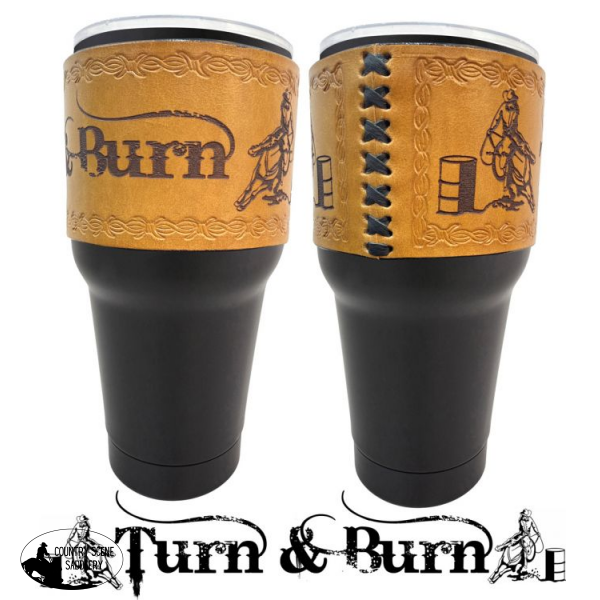30 Oz Insulated Black Tumbler Turn N Burn Giftware