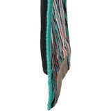 Close-up of a colorful woven belt with a white background

