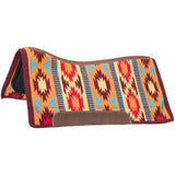 Colorful patterned saddle pad on a white background Yellow