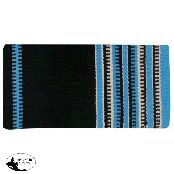New! 32 X 64 Wool Saddle Blanket With Colored Zipper Design. Posted.* Turquoise
