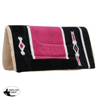 32 X Woven Acrylic Top Saddle Pad Pink/black Pads & Blankets