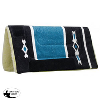 32 X Woven Acrylic Top Saddle Pad Teal/black Pads & Blankets
