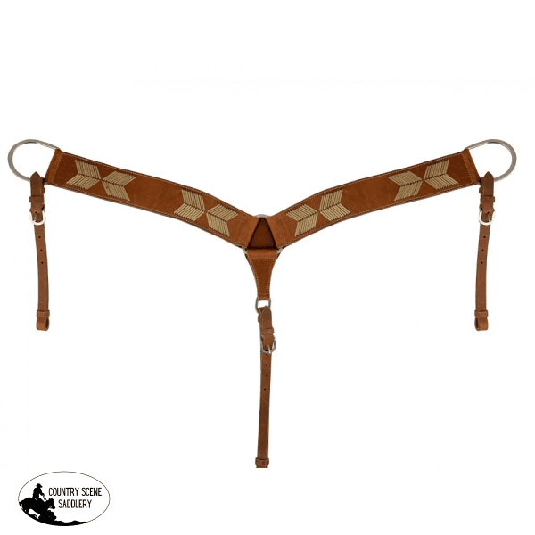 3231 Showman ® Argentina Cow Leather Breast Collar Breastplate/Breast Collar
