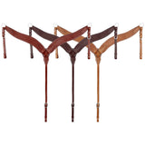 NEW! Showman Contoured Breastcollar with Basketweave Tooling - Country Scene Saddlery and Pet Supplies