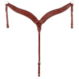 NEW! Showman Contoured Breastcollar with Basketweave Tooling - Country Scene Saddlery and Pet Supplies