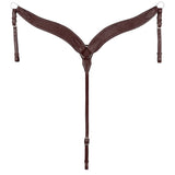 NEW! Showman Contoured Breastcollar with Basketweave Tooling - Country Scene Saddlery and Pet Supplies