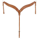NEW! Showman Contoured Breastcollar with Basketweave Tooling - Country Scene Saddlery and Pet Supplies