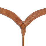 NEW! Showman Contoured Breastcollar with Basketweave Tooling - Country Scene Saddlery and Pet Supplies