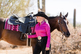 New! Shiloh Crystaled Taffy Show Blouse, Fuchsia - Country Scene Saddlery and Pet Supplies