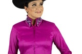 New! Shiloh Crystaled Taffy Show Blouse, Fuchsia - Country Scene Saddlery and Pet Supplies