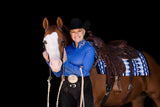 New! Shiloh Crystaled Taffy Show Blouse, Royal [Size: M] - Country Scene Saddlery and Pet Supplies