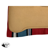 36 X 34 Wool Top Contoured Memory Felt Bottom Saddle Pad Western