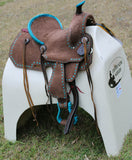 12"/ 13" Double T  Youth Hard Seat Barrel style saddle.