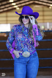 New! NEON LIGHTS FRINGE PERFORMANCE RODEO SHIRT - Country Scene Saddlery and Pet Supplies
