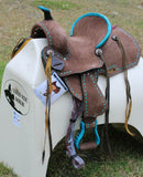 12"/ 13" Double T  Youth Hard Seat Barrel style saddle.