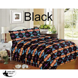 4 Piece King Size Southwest Design Luxury Comforter Set. Black