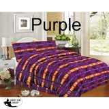 4 Piece Queen Size Southwest Design Luxury Comforter Set. Purple